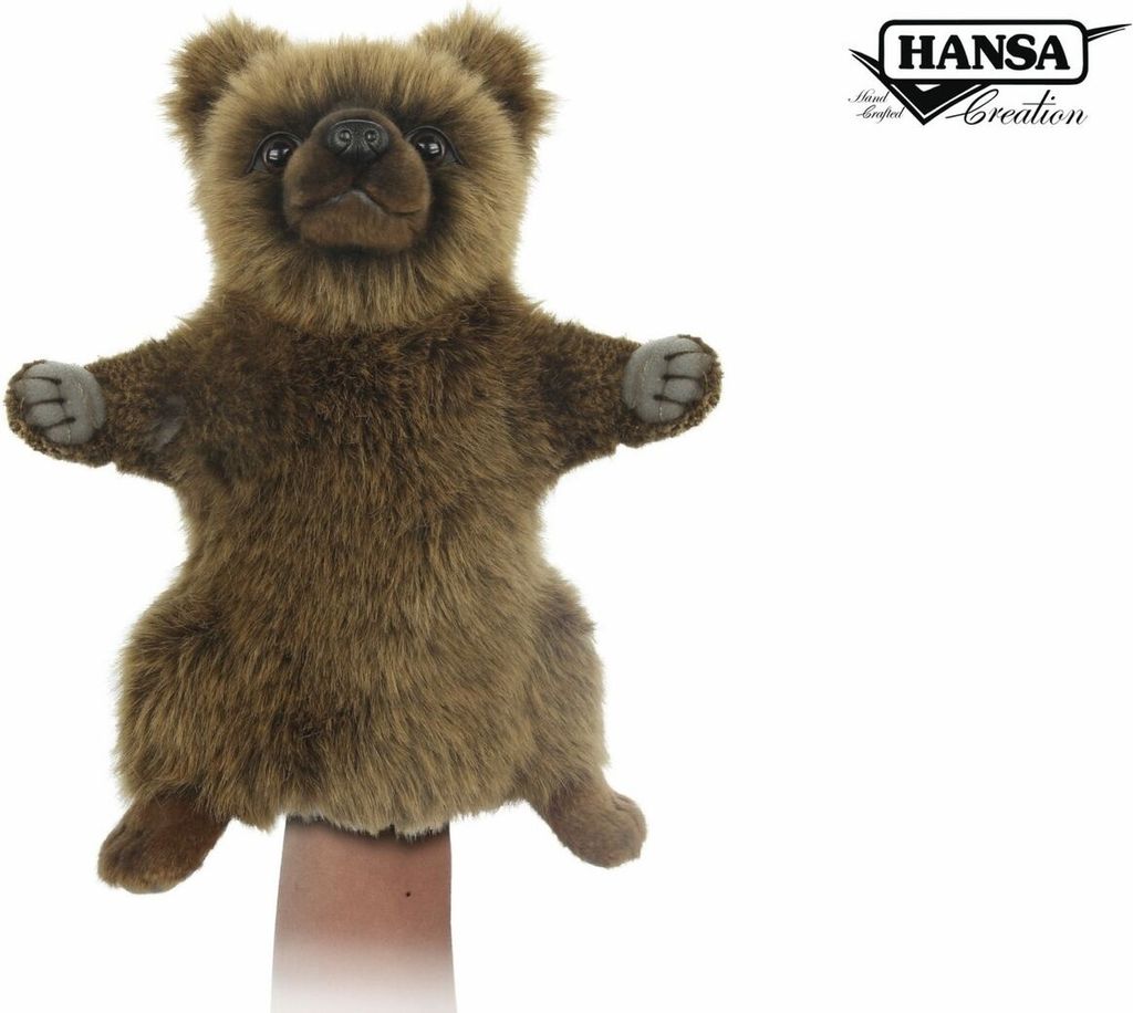 Hansa Creation - Kuscheltier - Handpuppe Bär braun