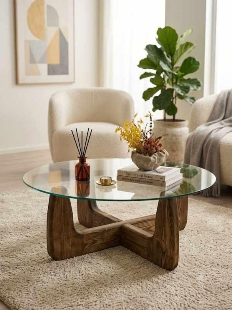 Skye Decor, Hochwertiger Couchtisch (3er Set) - Walnuss, 80 cm, 100% Melamin