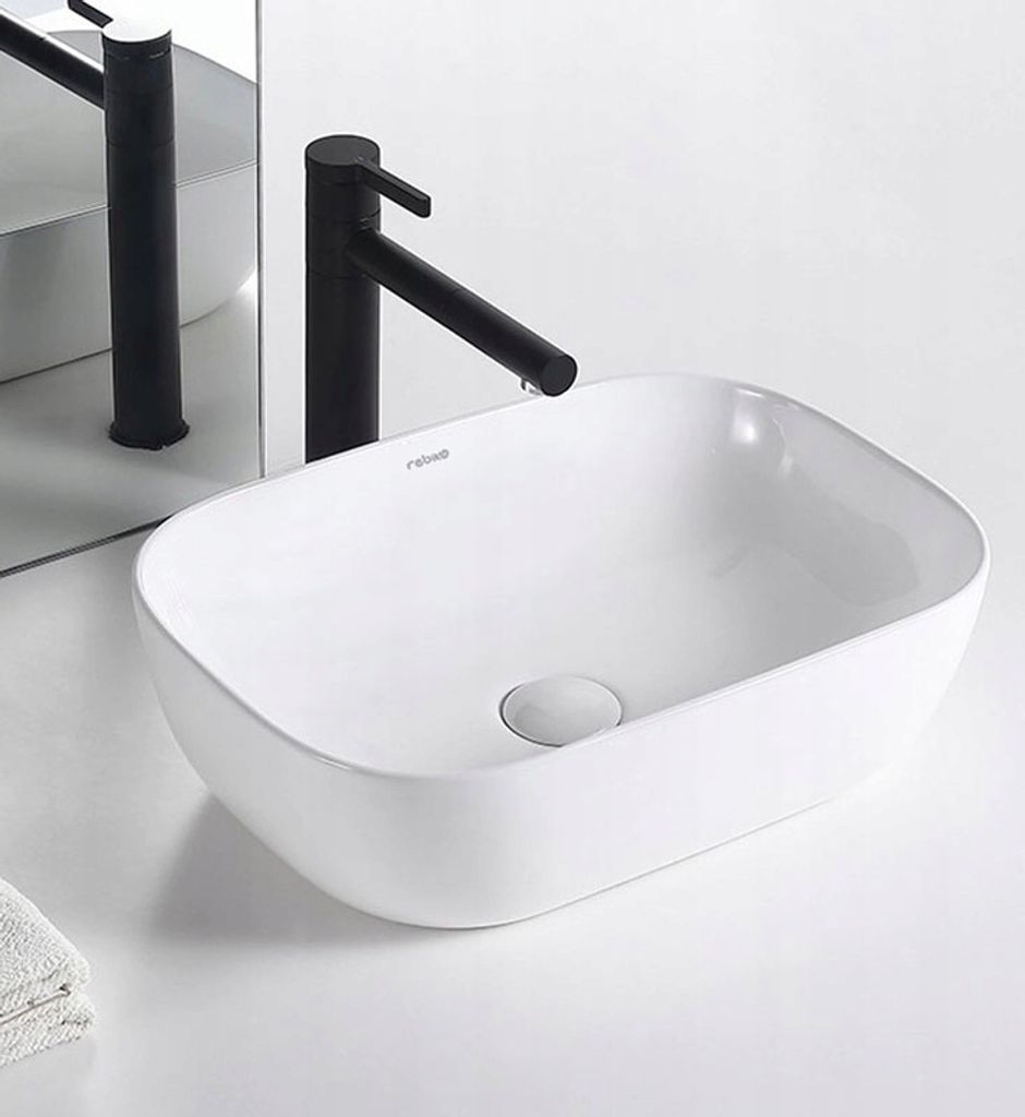 Rebiko Keramik Waschbecken Aufsatzwaschbecken Waschschale Produktbild 