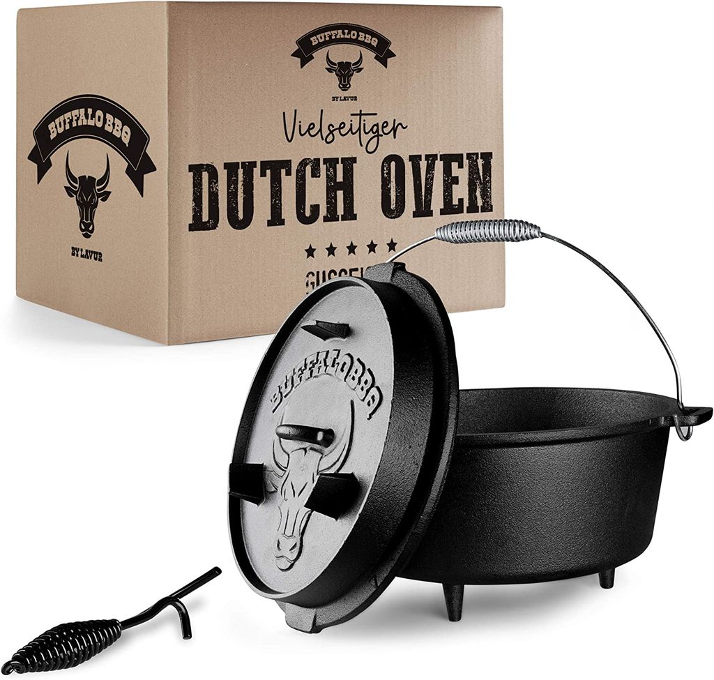 Lavur BUFFALO BBQ Dutch Oven 7,5 L eingebrannt, Produktbild 