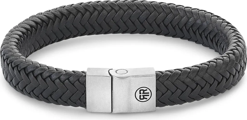 Bracelet en cuir de 12mm épais avec un fermoir en acier robuste