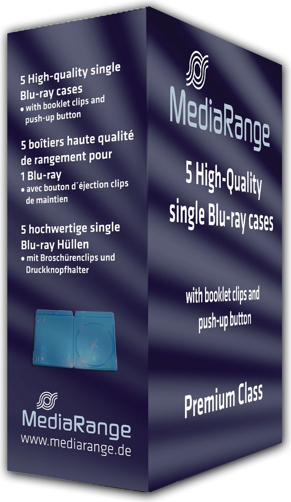 MediaRange Bluray Case 5pcs Single retail Produktbild 