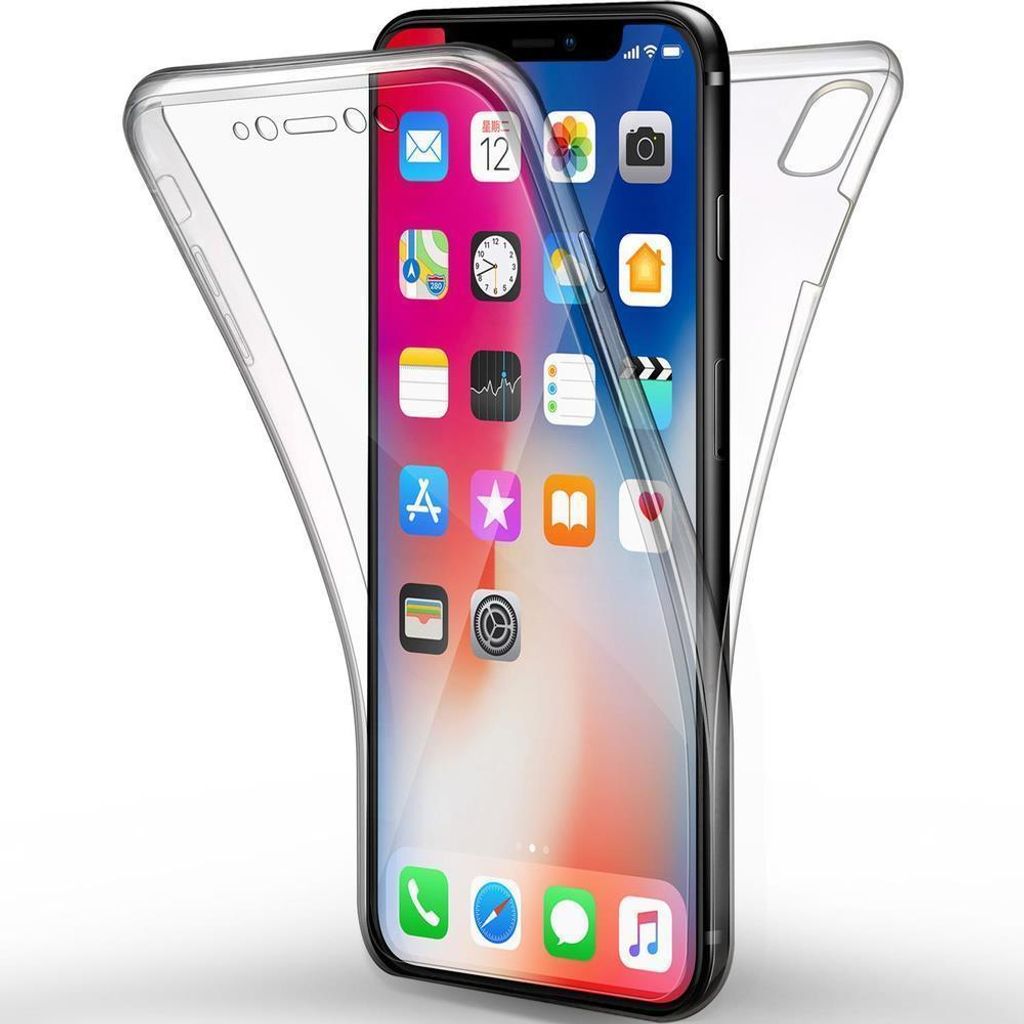 iPhone XR Full Cover Silikon 6,1" TPU 360° Transparent Produktbild 