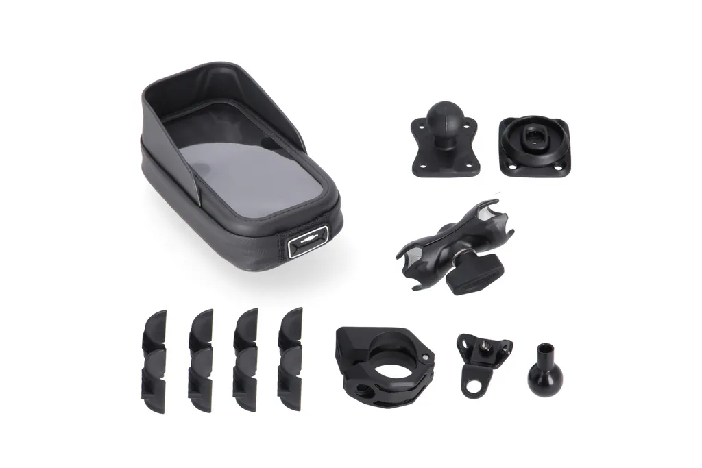 Fixation GPS Moto Anti-Vibration SW-MOTECH Universelle avec Étui Smartphone