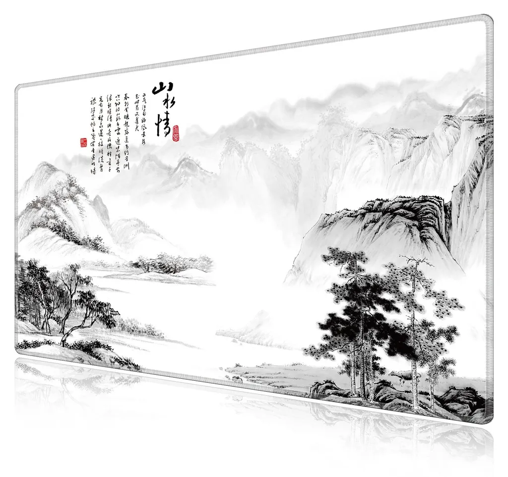 Grand Tapis de Bureau Gaming Motif XXL Design Paysage 600 x 400 x 3 mm