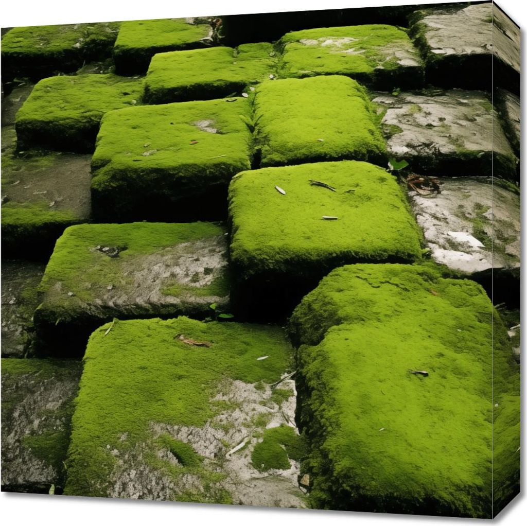 Bild 50x50cm Grüne Mosaik