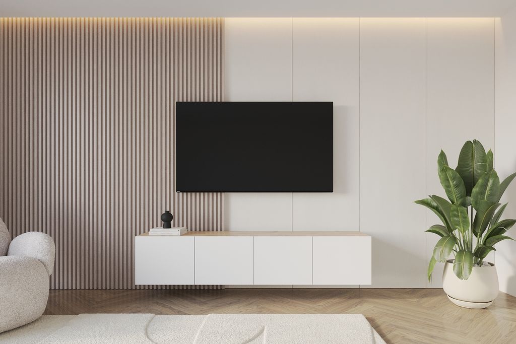 ALTDECOR TV-Schrank ELIO-W mit modernen Fronten, 2x100x40x40 Lowboard hängend, TV Möbel, TV Cabinet, Fernsehtisch, Fernsehschrank, TV Kommode, TV...