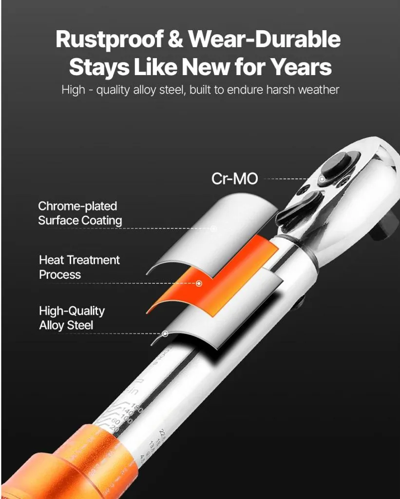 Clé dynamométrique 1/4 contre le sur-serrage outil précision 22,6 Nm - 5