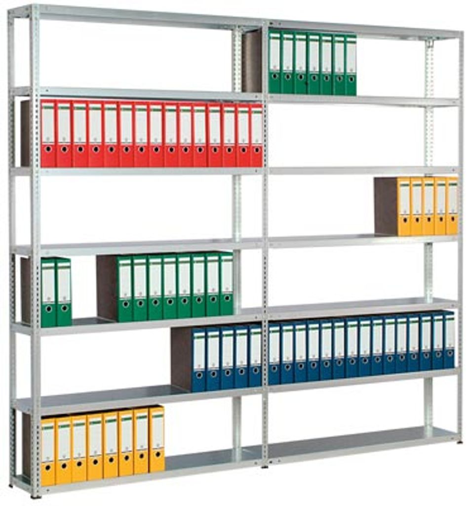 Fachbodenregal - Anbauregal - 250 kg - 3.000 x 1.285 x 500 mm (HxBxT) - Schraubregal RUDI