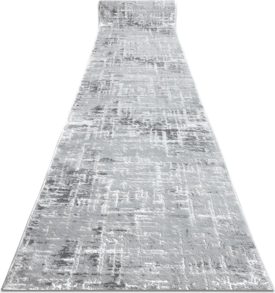 Tapis de sol polaire MEFE gris pour couloir et entrée 90 cm x 110 cm