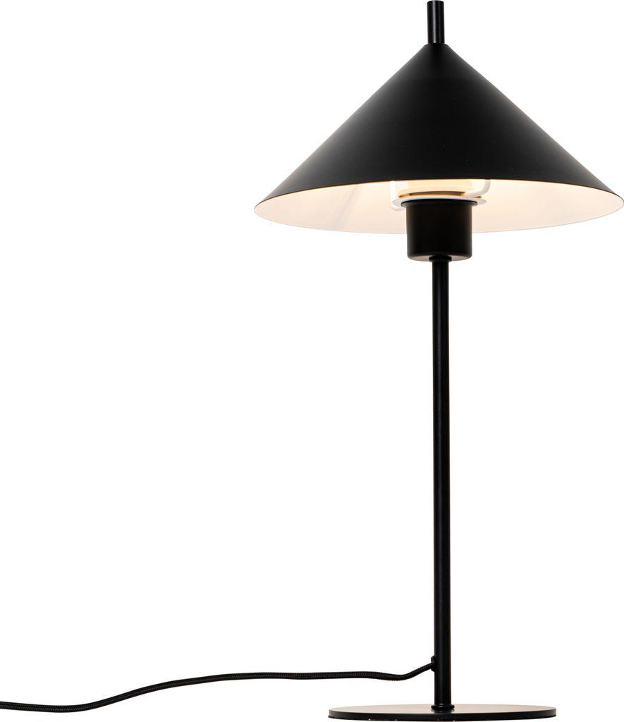 QAZQA - Design Tischleuchte I Tischlampe I Lampe I Leuchte schwarz - Triangolo I Wohnzimmer I Schlafzimmer - Stahl Rund - LED geeignet E27
