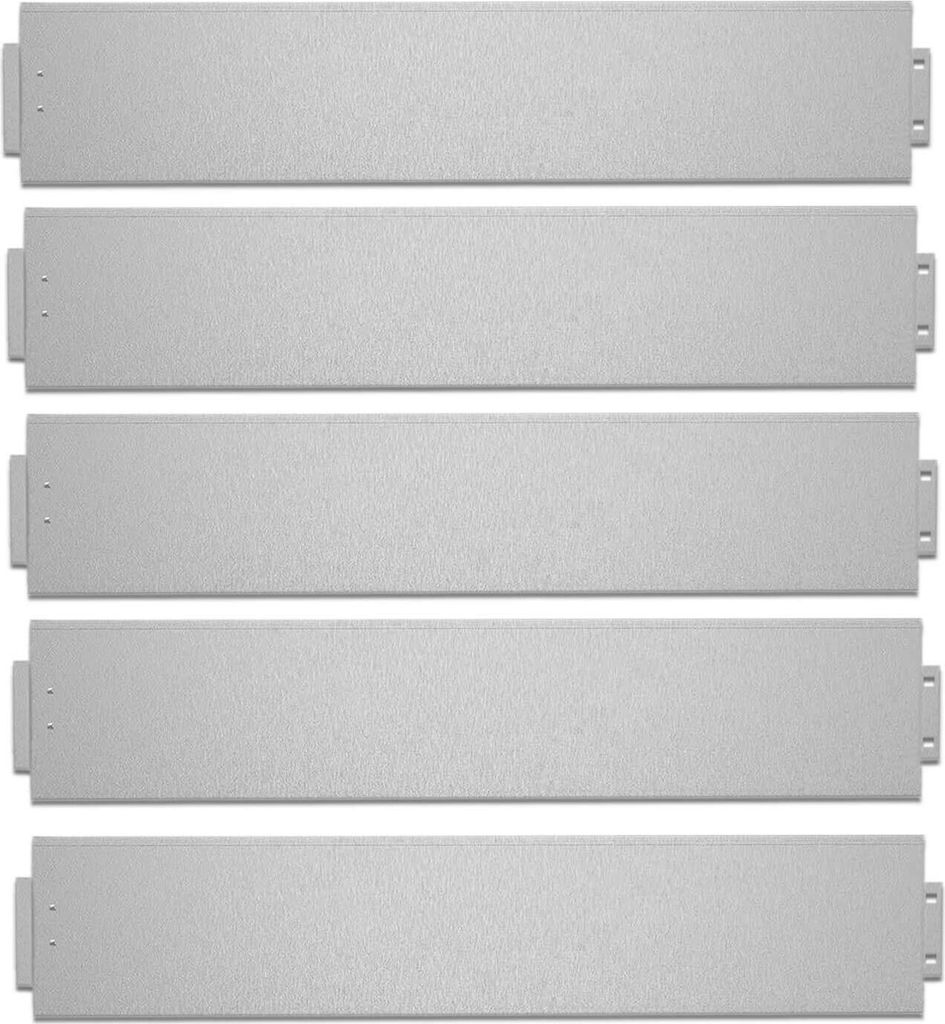 LARS360 Silber Beetumrandung, Höhe 18 cm, Rasenkante Metall 20 m, Beeteinfassung Palisade aus verzinktem Metall, stabile Mähkante für Garten & R...