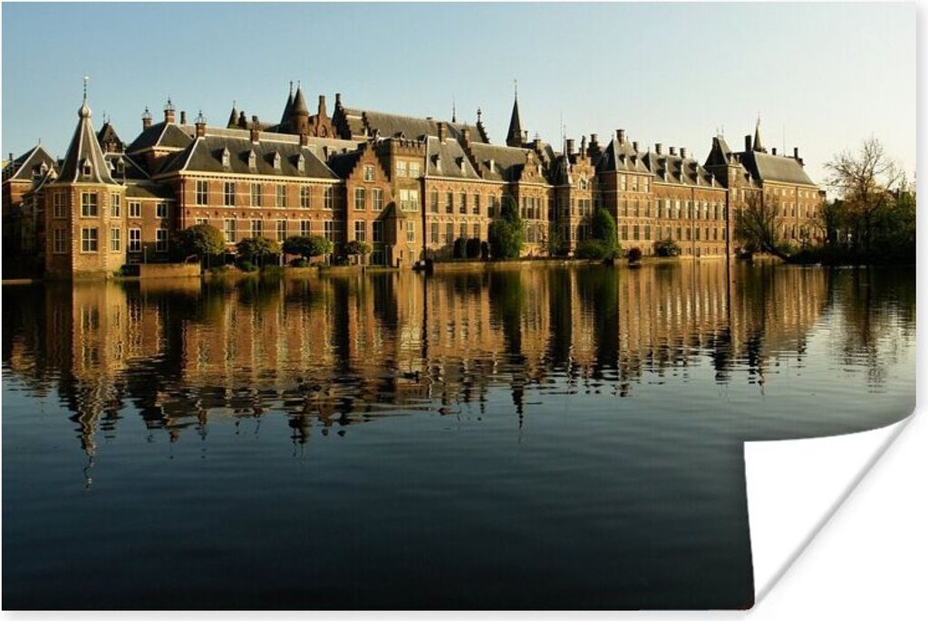MuchoWow Poster Den Haag - Fluss - Inneres Gericht 180x120 cm - Fotoplakat