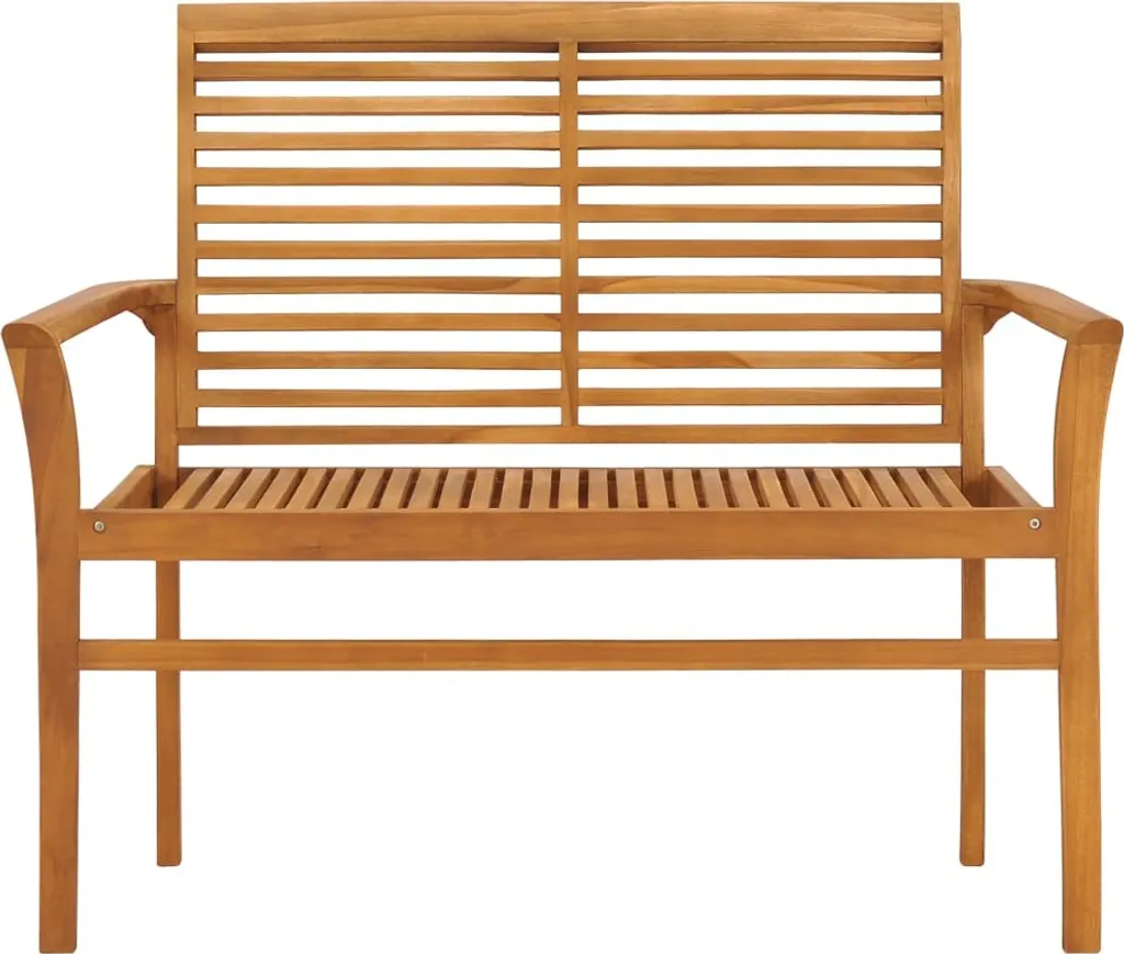 Panchina da Giardino 112 cm in Teak Massiccio - Arredo Esterno di Lusso
