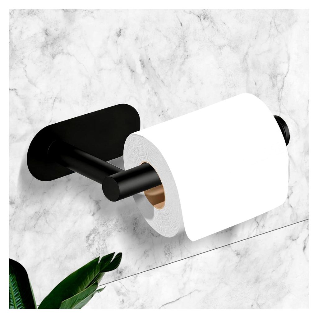 Toilettenpapierhalter ohne Bohren, Klopapierhalter - 304 Edelstahl Toilettenpapierrollenhalter, WC Papierhalterung mit Kleber, Badezimmer Toiletten...