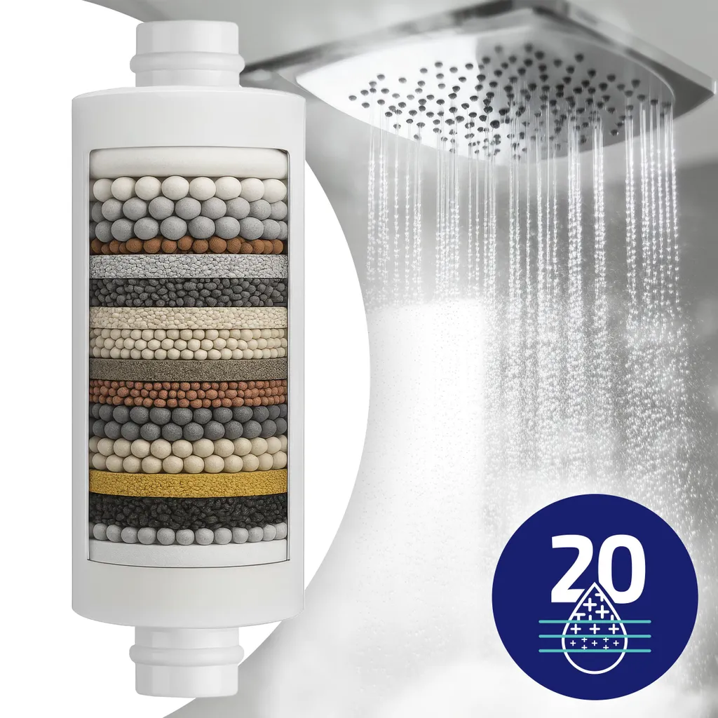 Upgrade Doccia AquaFloow | Filtro 20 Stadi per Capelli da Copertina - 5