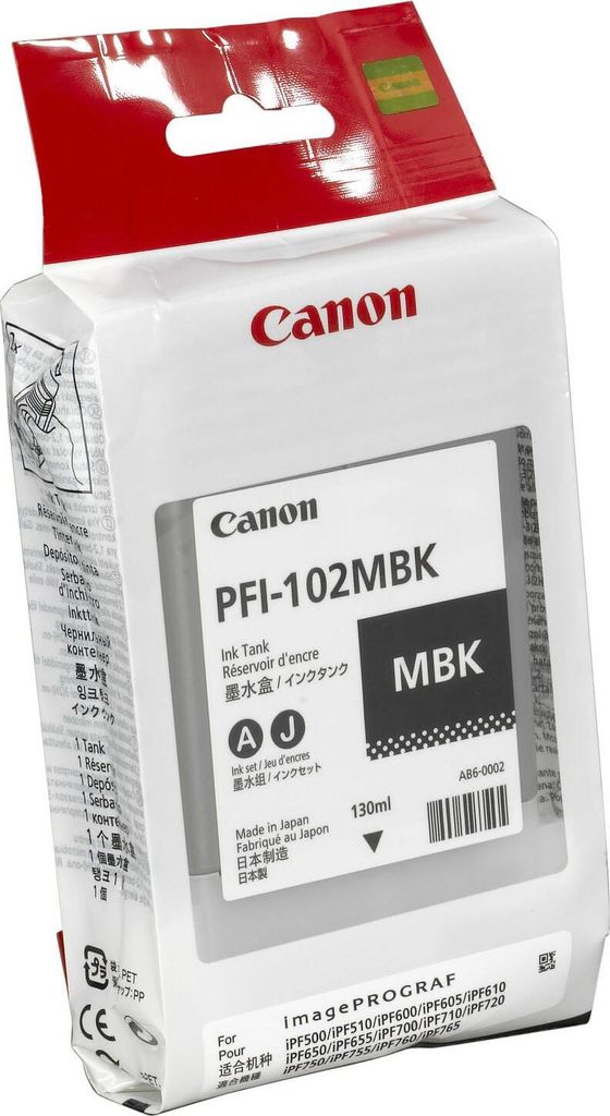 Canon PFI-102 MBK - 130 ml - mattschwarz - original Produktbild 