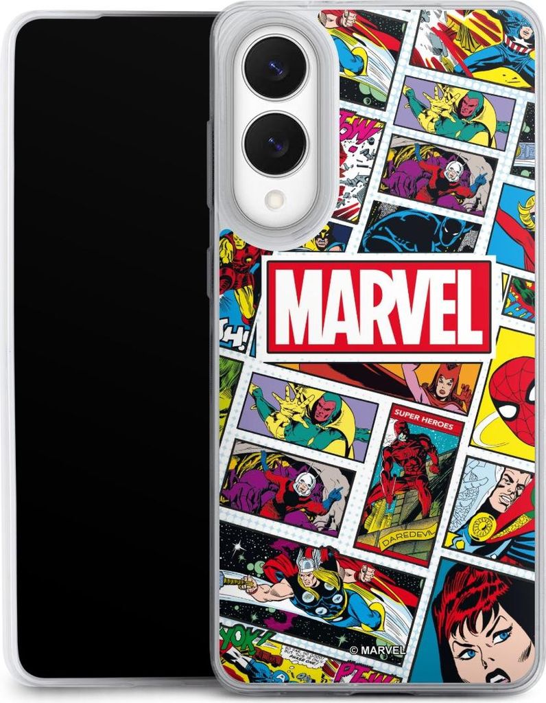 DeinDesign Slim Hülle für Samsung Galaxy S25 Edge Silikon Case Ultra Dünn Handyhülle Comic Muster Marvel