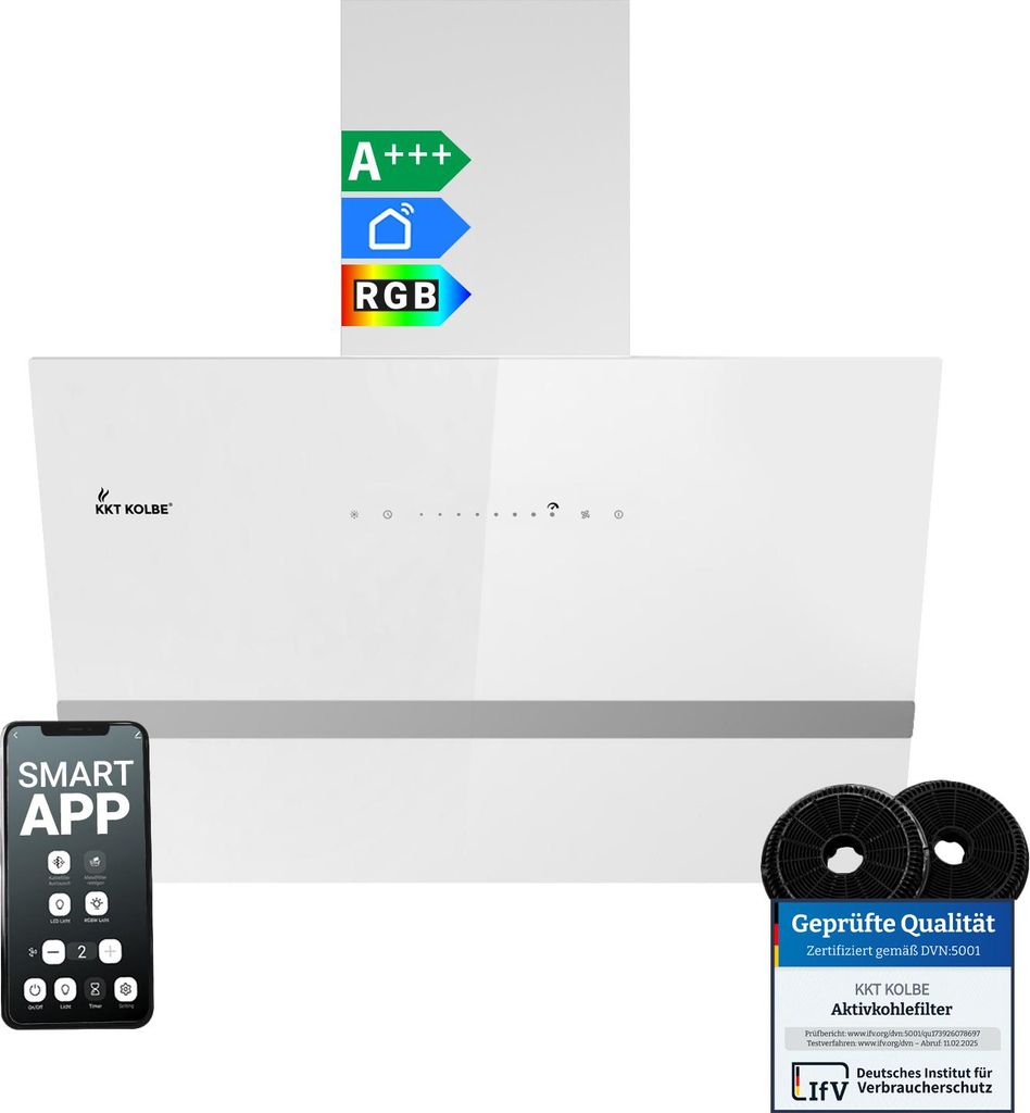 Hotte aspirante cuisine 60cm Hotte Murale Inclinées acier Image du produit 