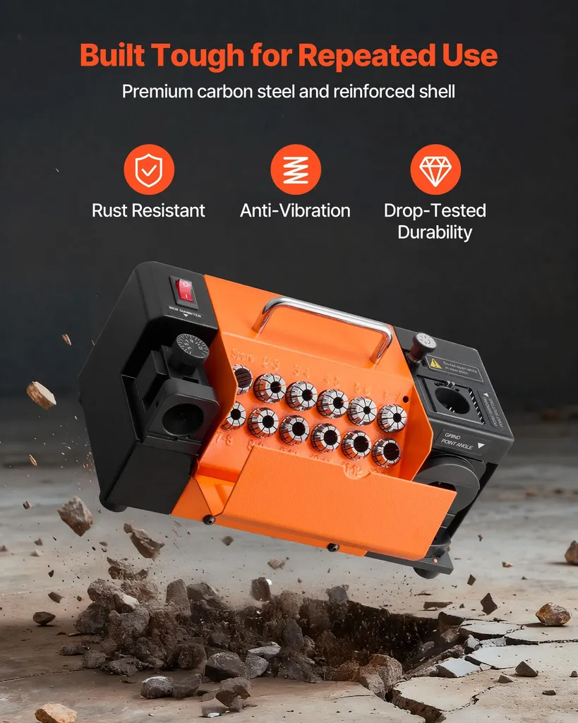 Affûteuse professionnelle avec meules CBN et SDC pour forets 3-15mm - 5