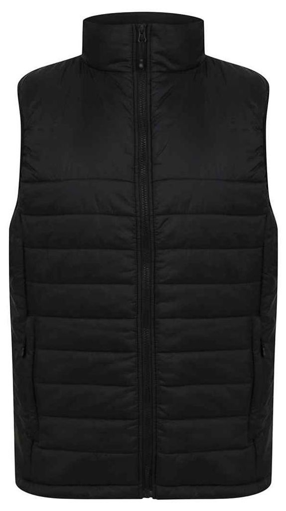 Henbury - Weste für Herren/Damen Uni, Wattiert LT4899 (XL) (Schwarz)