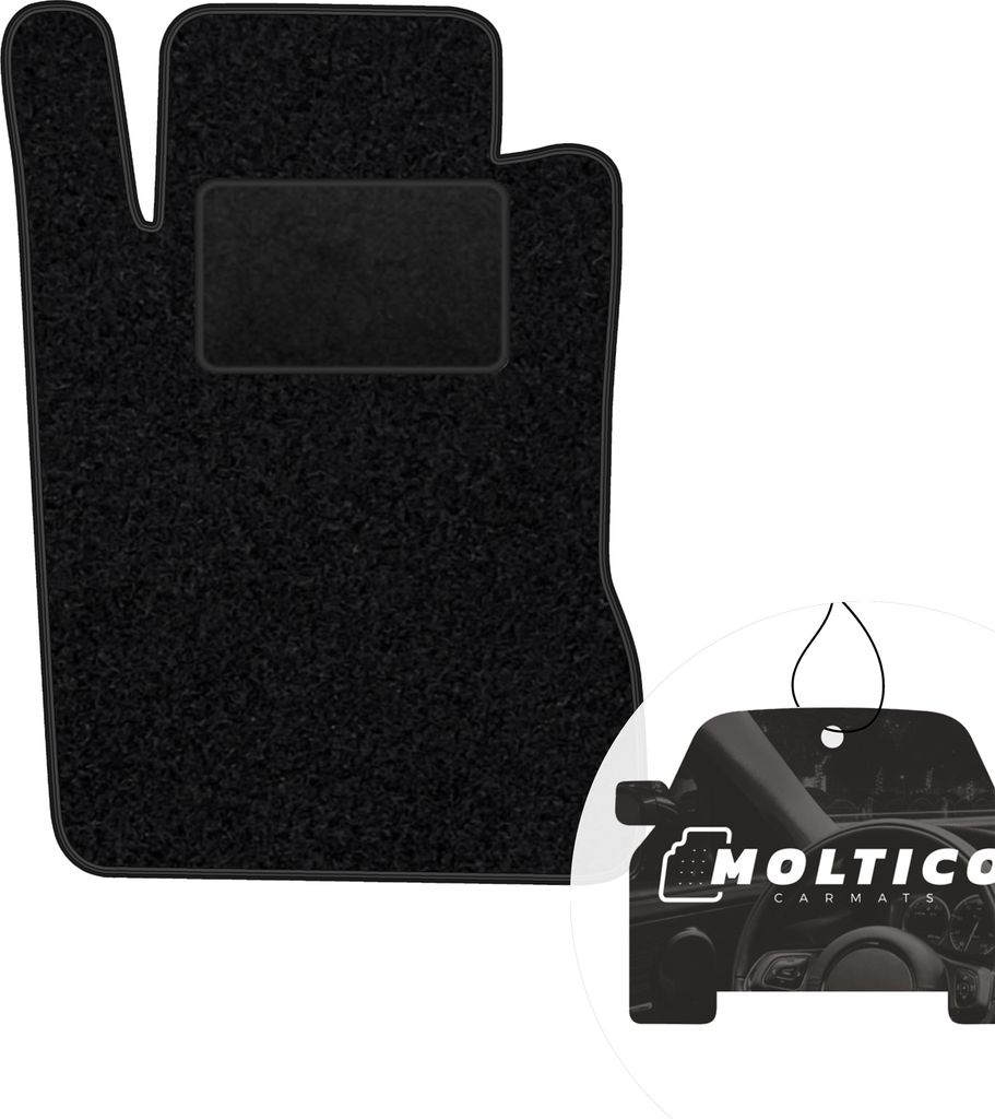 moto-MOLTICO Fahrer Fußmatte Auto Velours Fahrerseite Autoteppiche Schwarz Fahrermatte 1-teilig passend für Mercedes-Benz CLS W219 2004-2010