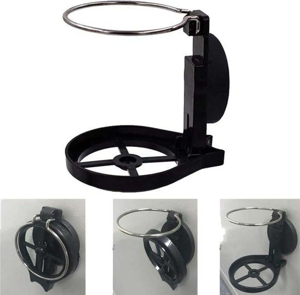 Porte-verre à fixation magnétique puissante Ø 80 mm noir haute qualité