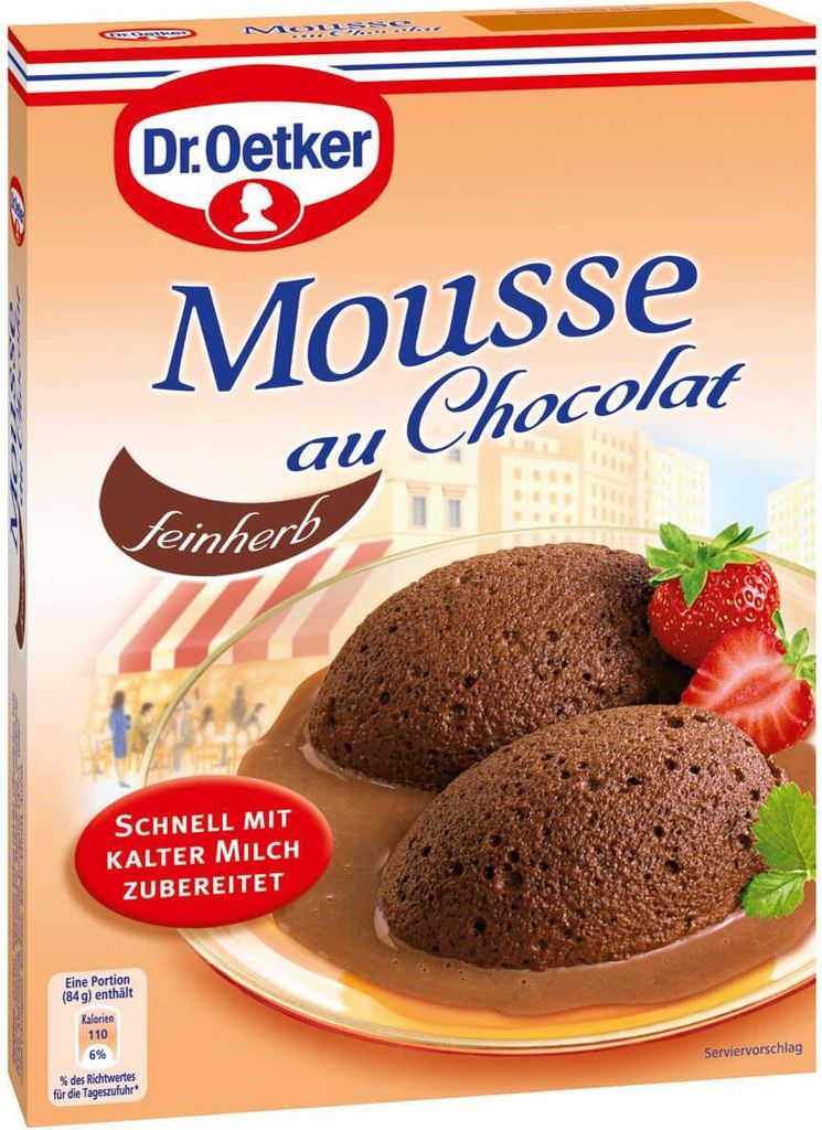 Dr.Oetker Mousse au Chocolat jemná horká s vysokým obsahom Obrázok produktu 