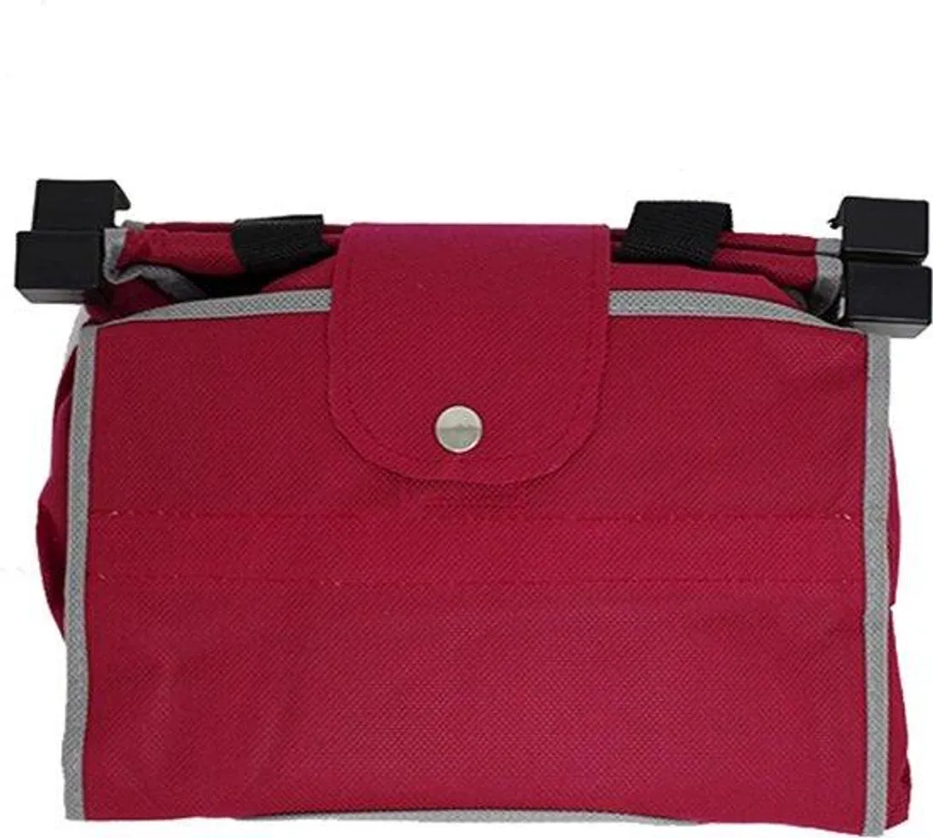Cabas à roulettes Magnum rouge 40cm équipé d'un sac écologique lavable