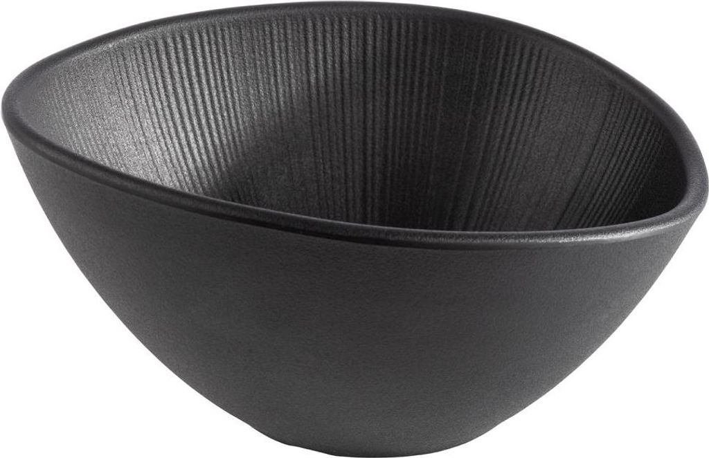 APS 85093 Schale NERO, 19 x 16,5 cm, Höhe 9 cm, Melamin, schwarz
