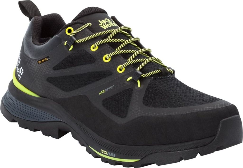 Jack Wolfskin FORCE STRIKER TEXAPORE LOW M black / lime black / lime 7,5
