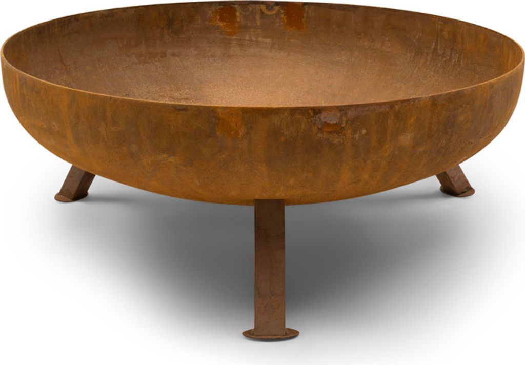 TheFavilla – Feuerschale Bombe aus Cortenstahl (3,00 mm) – Feuerstelle für Garten & Terrasse, Ø 64 cm – 15 KG- Wetterfest, Rostoptik, langl...