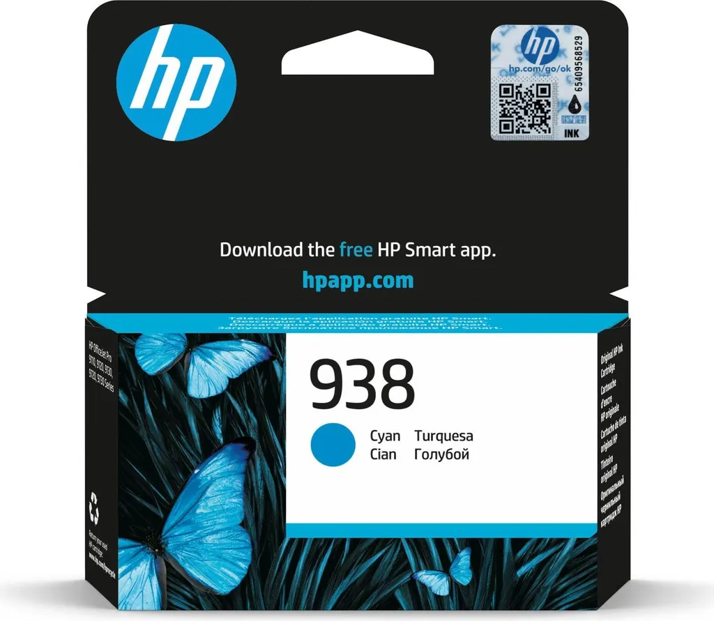 Cartuccia HP 938 Cyan 4S6X5PE Originale | Efficienza per Ufficio