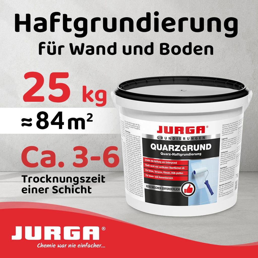Jurga Quarzgrund Weiß 25 kg - Haftgrund Fliese auf Fliese Produktbild 