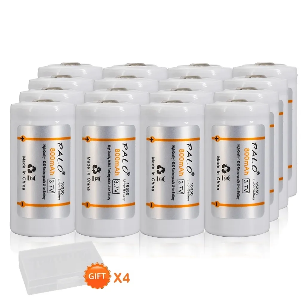 Lot de 16 Accumulateurs Li-ion 3.7V pour Lampes de Poche LED et Laser