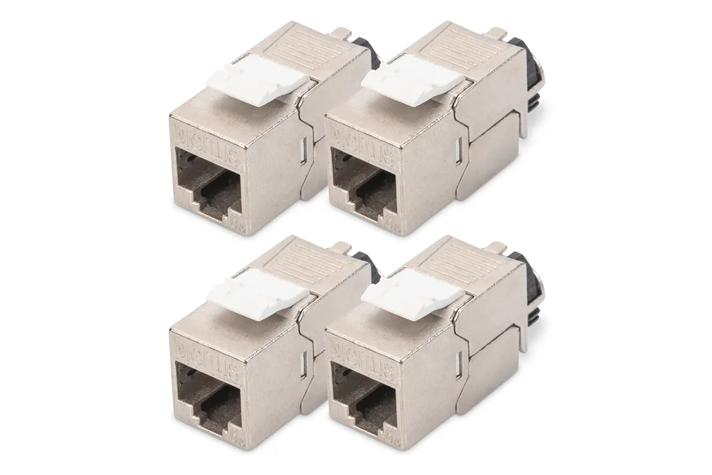 Module Keystone CAT 6A blindage 360° avec serre-câble intégré - lot de 4