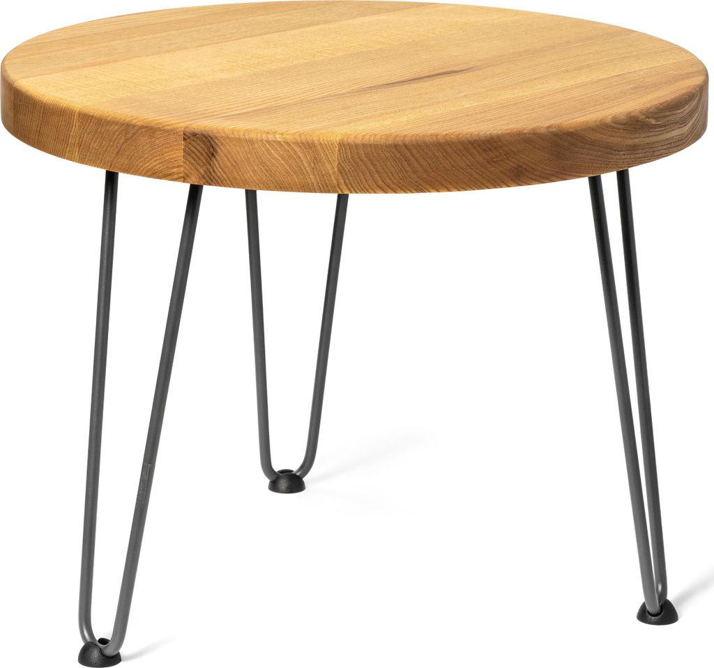 LAMO Manufaktur Couchtisch rund aus Holz 50 cm | Beistelltisch couch | Nachttisch Holz, Wohnzimmertisch klein, Kaffeetisch | Stärke: 40 mm, Farbe:...