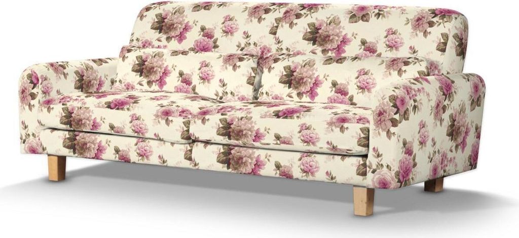 Dekoria Bezug für Sofa Nikkala, beige- rosa, Nikkala Sofabezug kurz