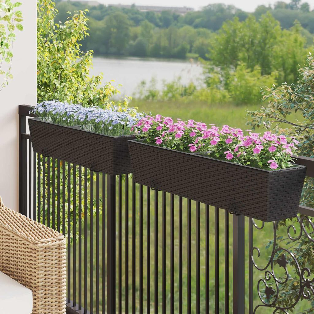 Maison Exclusive - Balkon 2 pcs 80 x 17 x 17 cm Metall