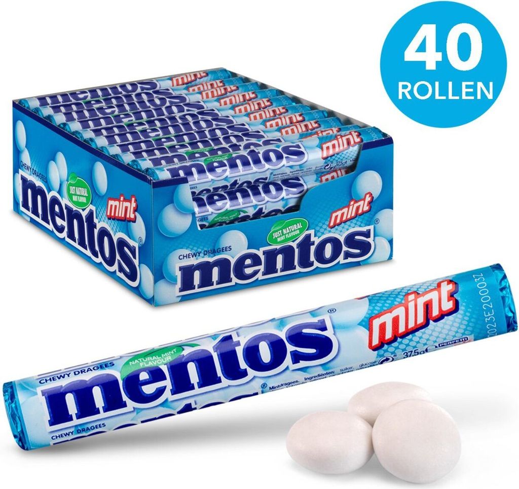 Mentos Minze Dragees 40 x 38 Gramm Produktbild 