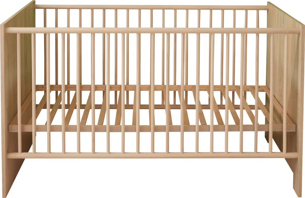 Lit évolutif Olja 70x140 cm imitation chêne pour accompagner bébé longtemps