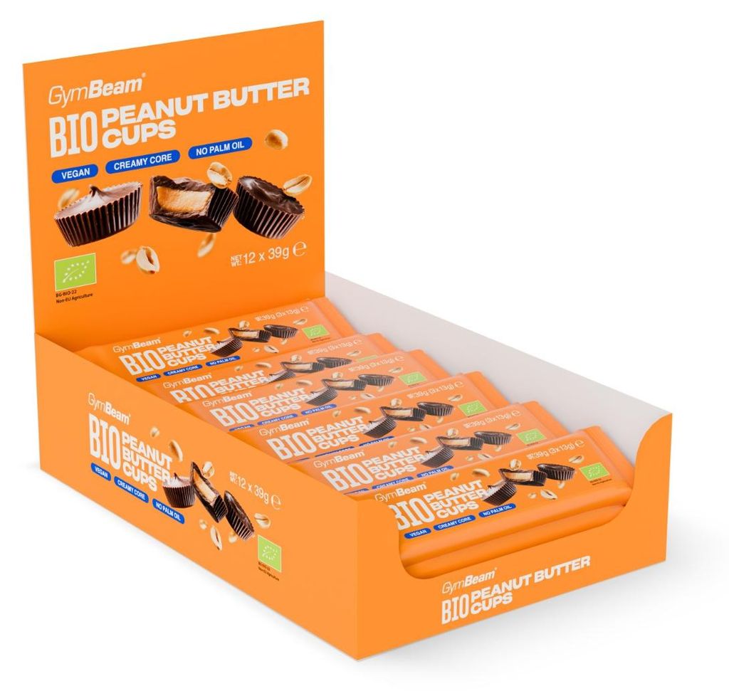 GymBeam –arašídové máslo v košíčcích, 12 x 39 g Obrázek produktu 