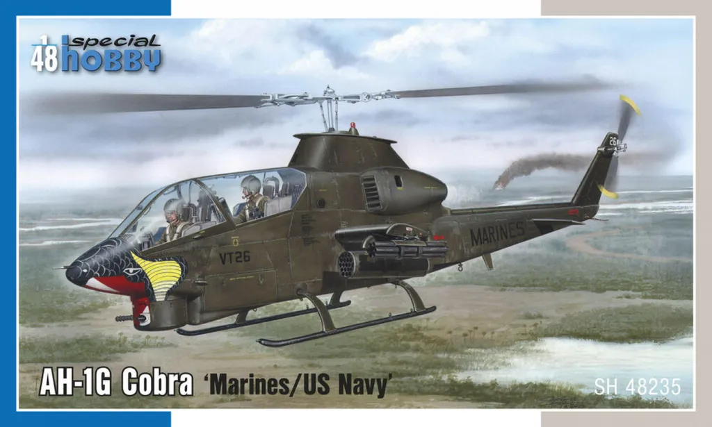 Hélicoptère AH-1G Cobra US Navy Maquette en Plastique 1/48 à Monter