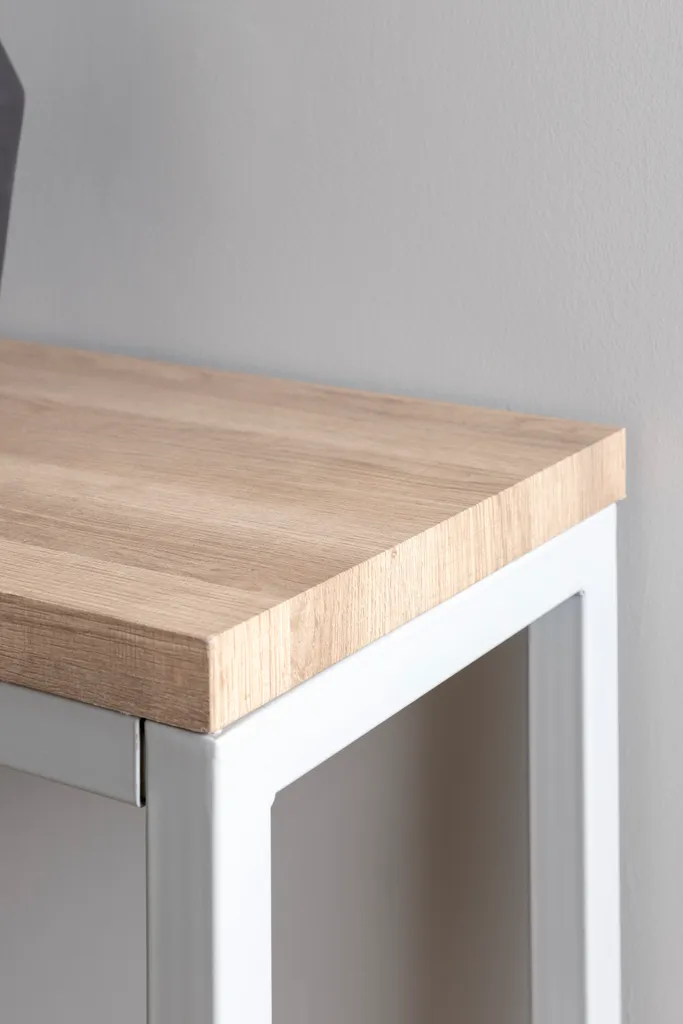 Table console Rise 30x110 cm finition frêne gris avec structure robuste - 9