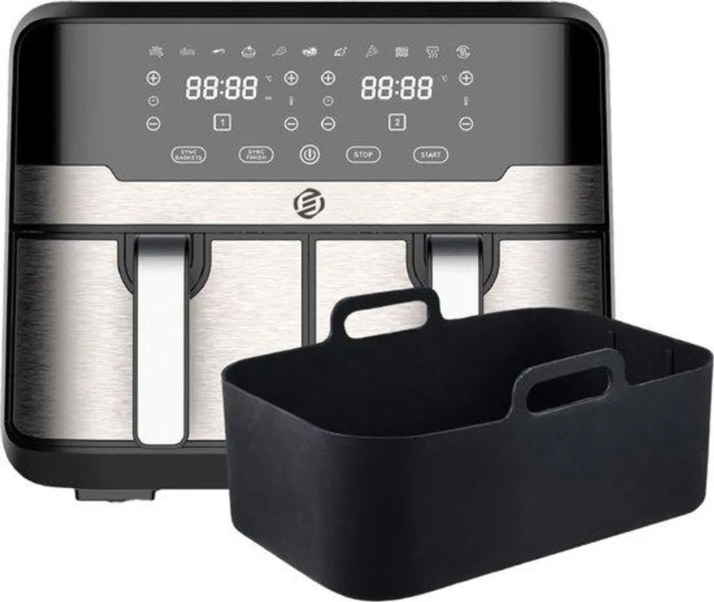 Friteuse sans huile double tiroir Dual-Cook 1700W avec 10 programmes
