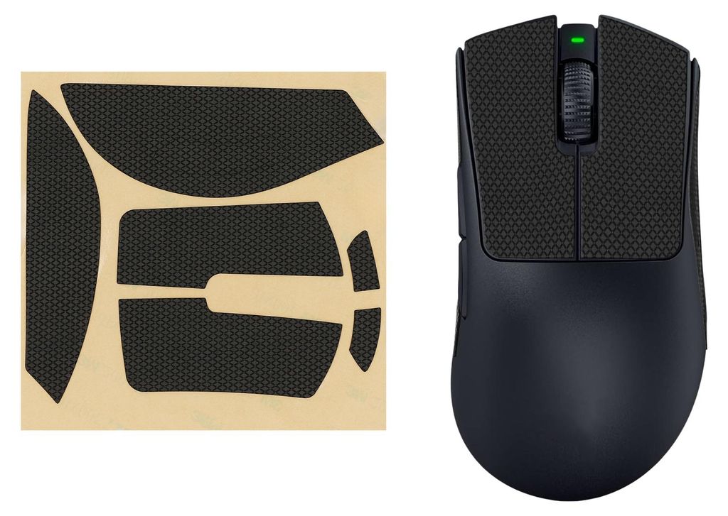 kwmobile Gaming Maus Grip Tape für Razer DeathAdder V3 Pro Mouse Grip Tape - Rutschfestes Griffband für PC Maus - Schwarz