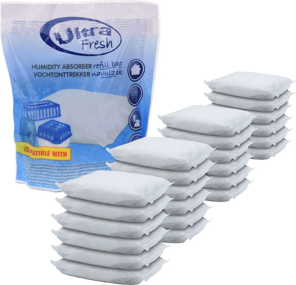 Pack 24 Recharges Déshumidificateur 450g pour Cave et Sous-sol