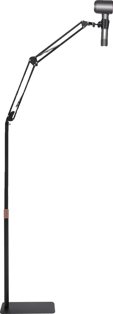 Support sèche-cheveux rotatif 360° avec socle lesté anti-basculement