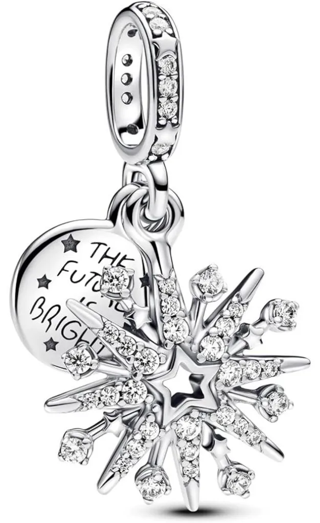 Pandora 793512C01 Charm Pendant Double Feu d'Artifice Argent 925