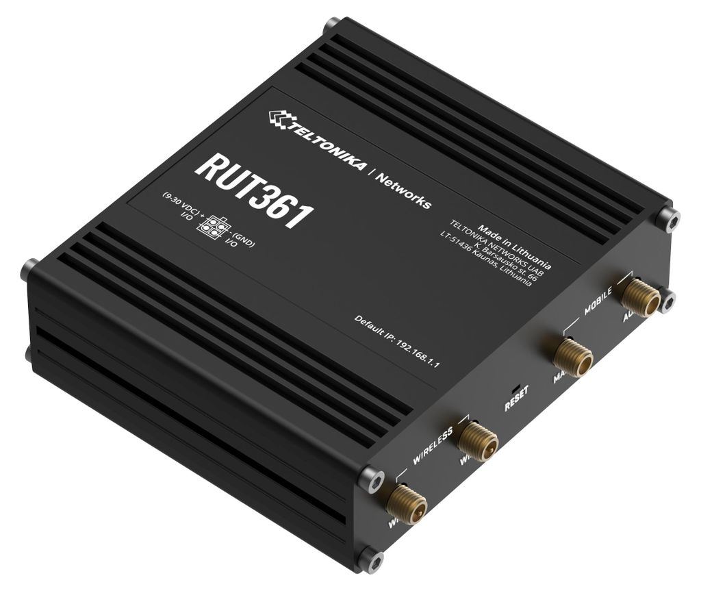 Teltonika RUT361 (EU) LTE CAT6, Mobilný sieťový smerovač, Obrázok produktu 